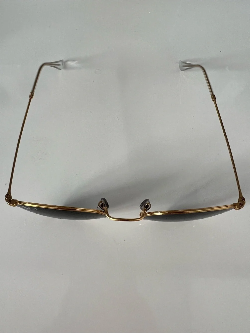 Ray-Ban Gold Frame Sunglasses with Black Lenses